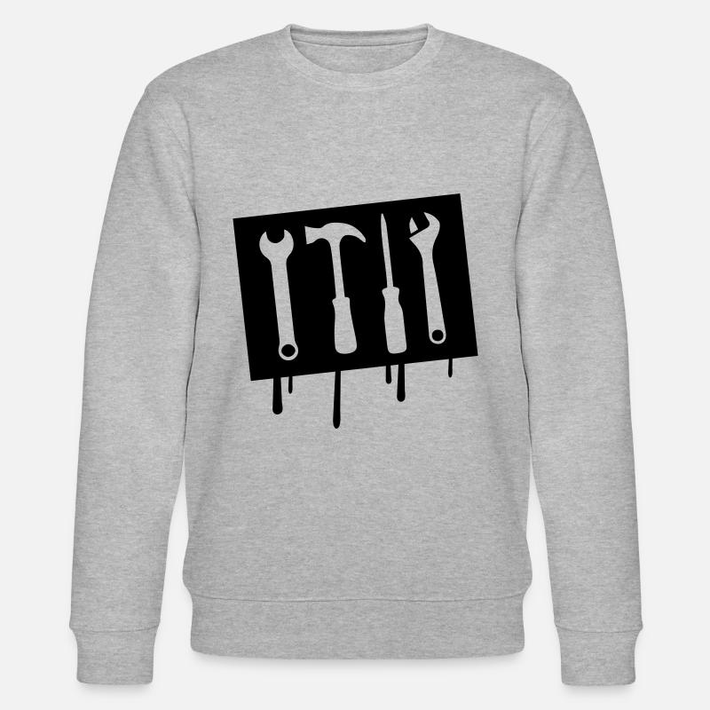 Outil symbole icône artisan - Sweat bio CHANGER Stanley/Stella Unisexe - gris chiné