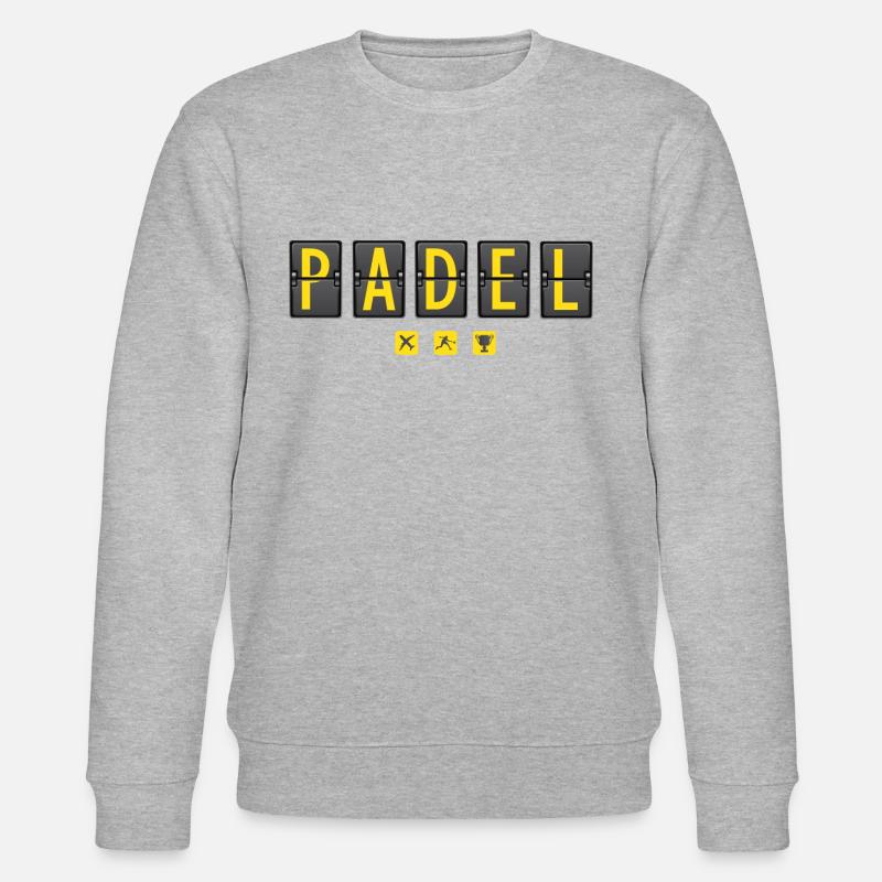 Padel - Padel Geschenk - Stanley/Stella Unisex Bio-Sweatshirt CHANGER  - Grau meliert