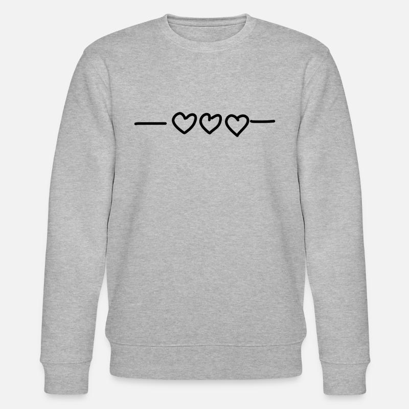 Herzen Herz - Stanley/Stella Unisex Bio-Sweatshirt CHANGER  - Grau meliert