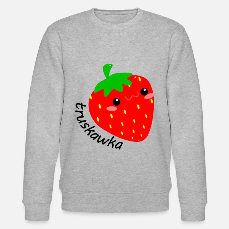 Erdbeere, Truskawka - Stanley/Stella Unisex Bio-Sweatshirt CHANGER  - Grau meliert
