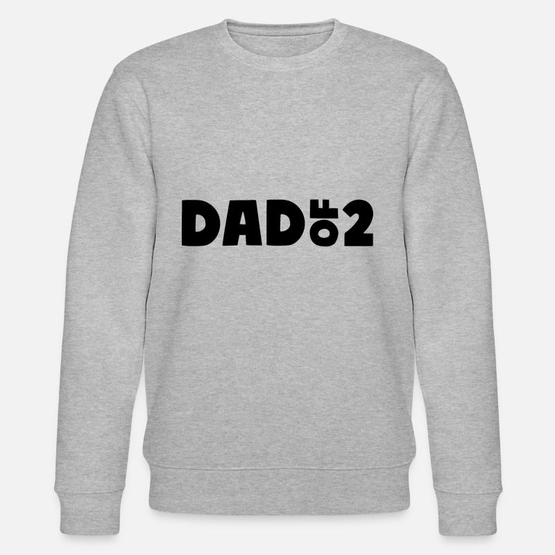 Dad of 2 - Stanley/Stella Unisex Bio-Sweatshirt CHANGER  - Grau meliert