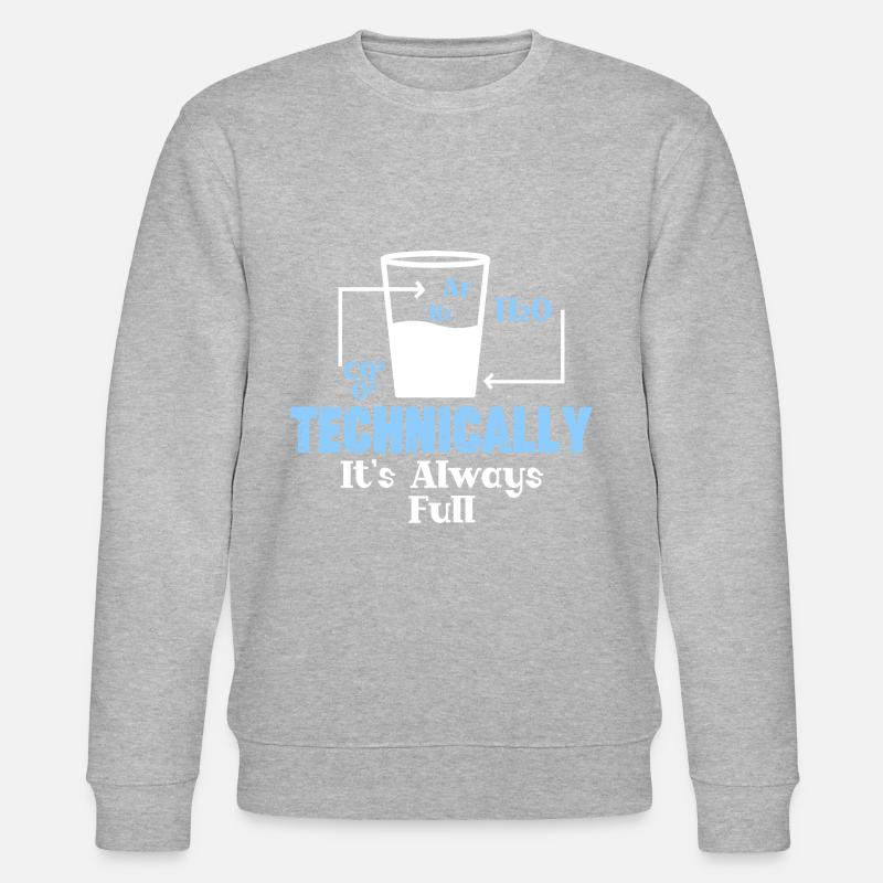 Technically, it's always crowded - - Stanley/Stella CHANGER Unisex Organic Sweatshirt - heather grey