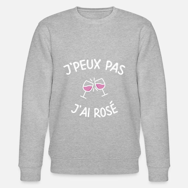 Ich kann nicht rosé - Stanley/Stella Unisex Bio-Sweatshirt CHANGER  - Grau meliert
