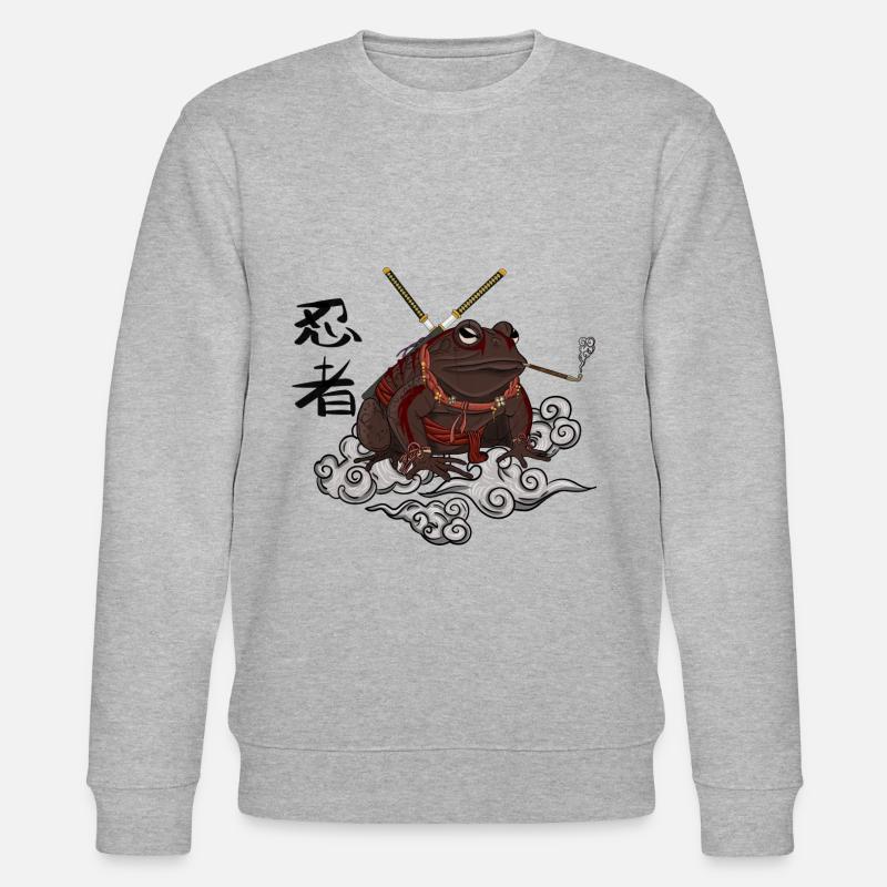 Ninja-Kröte - Stanley/Stella Unisex Bio-Sweatshirt CHANGER  - Grau meliert