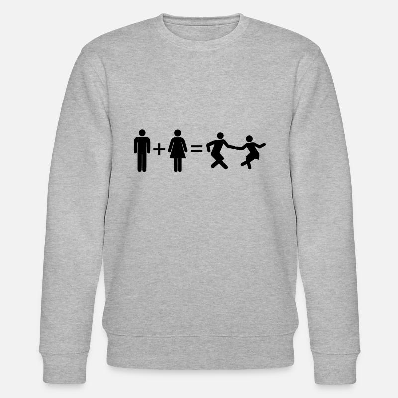 Junge über Mädchen ist gleichbedeutend mit Tanzen. Tänzer Geschenk - Stanley/Stella Unisex Bio-Sweatshirt CHANGER  - Grau meliert
