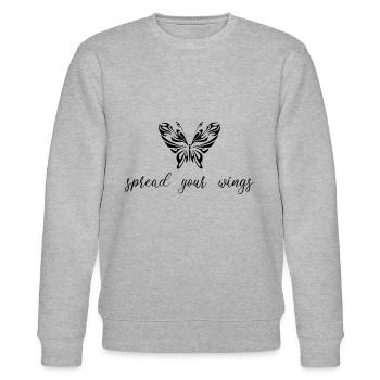 wing - Stanley/Stella CHANGER Unisex Organic Sweatshirt - heather grey - Front - Nik (191cm) & Marisol (170cm)