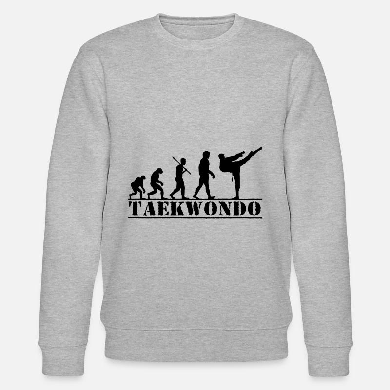Taekwondo Kämpfer - Evolution Mann - Stanley/Stella Unisex Bio-Sweatshirt CHANGER  - Grau meliert