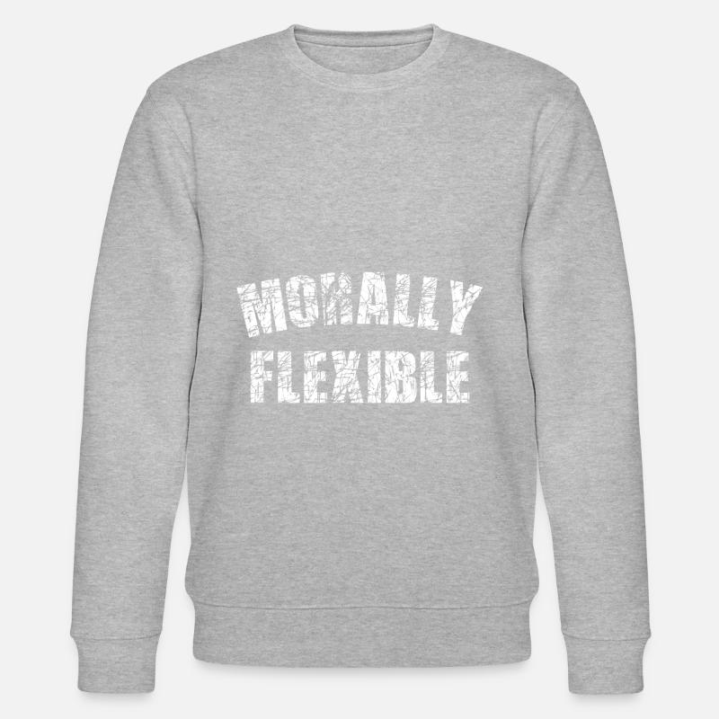 MORALLY FLEXIBLE - Stanley/Stella CHANGER Unisex Organic Sweatshirt - heather grey