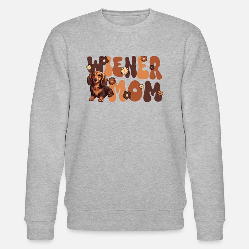 Maman viennoise groovy teckel - Sweat bio CHANGER Stanley/Stella Unisexe - gris chiné