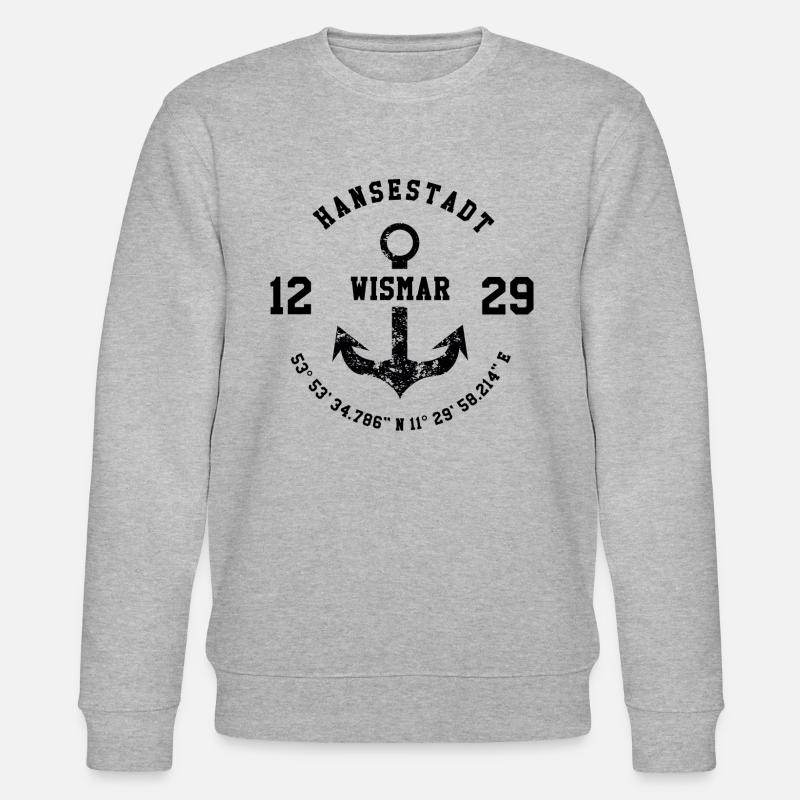 Hansestadt Wismar - Stanley/Stella Unisex Bio-Sweatshirt CHANGER  - Grau meliert