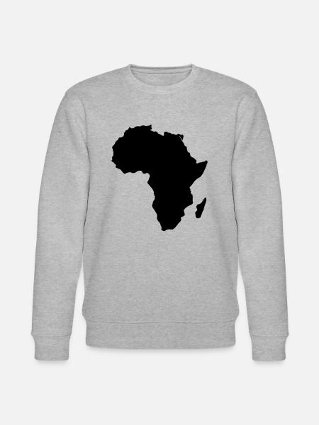 Kontinent Afrika Silhouette - Stanley/Stella Unisex Bio-Sweatshirt CHANGER  - Grau meliert