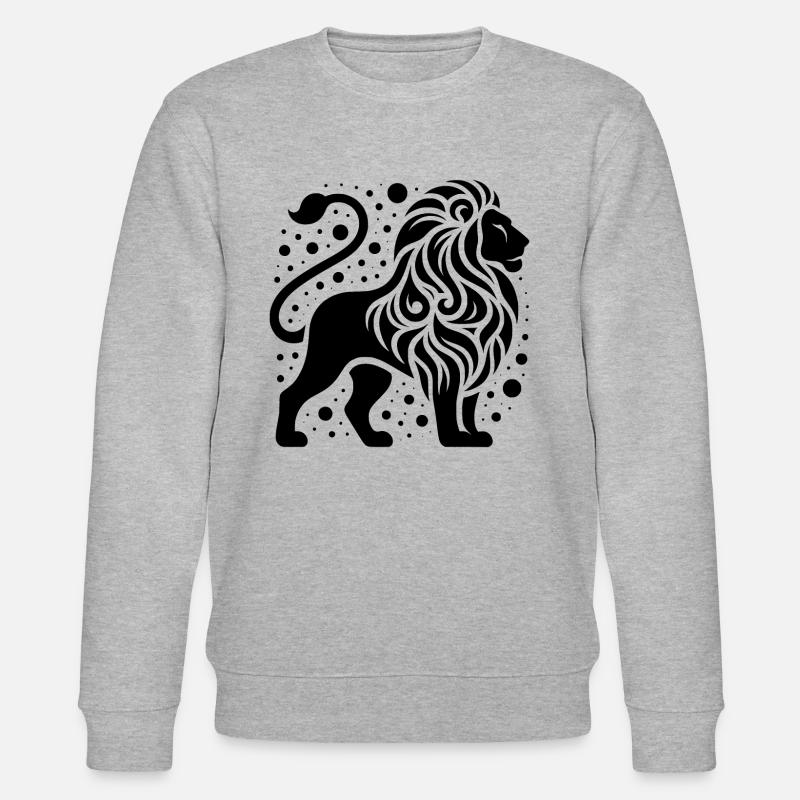 Fier lion à crinière sauvage - Sweat bio CHANGER Stanley/Stella Unisexe - gris chiné