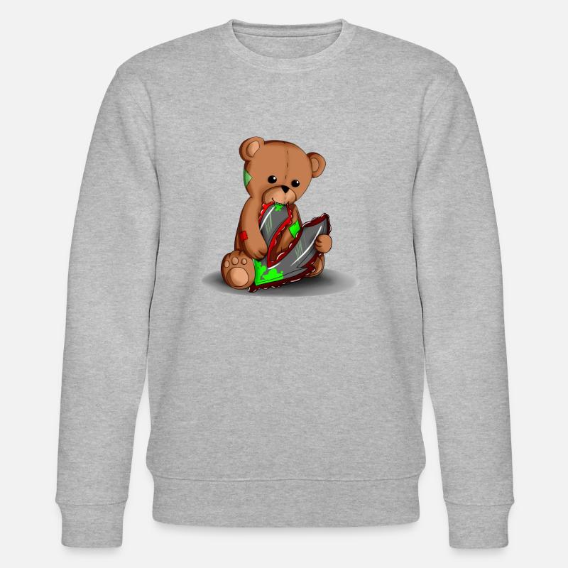 Teddy mit Logo - Stanley/Stella Unisex Bio-Sweatshirt CHANGER  - Grau meliert