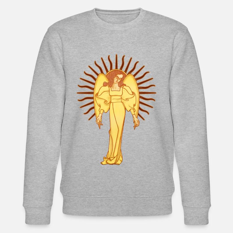Dein Schutzengel, ein Jugendstil-Engel - Stanley/Stella Unisex Bio-Sweatshirt CHANGER  - Grau meliert