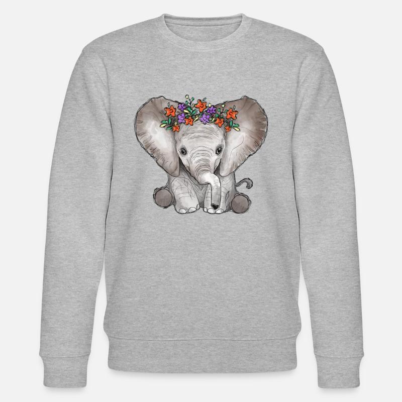 Baby Elephant - Stanley/Stella Unisex Bio-Sweatshirt CHANGER  - Grau meliert