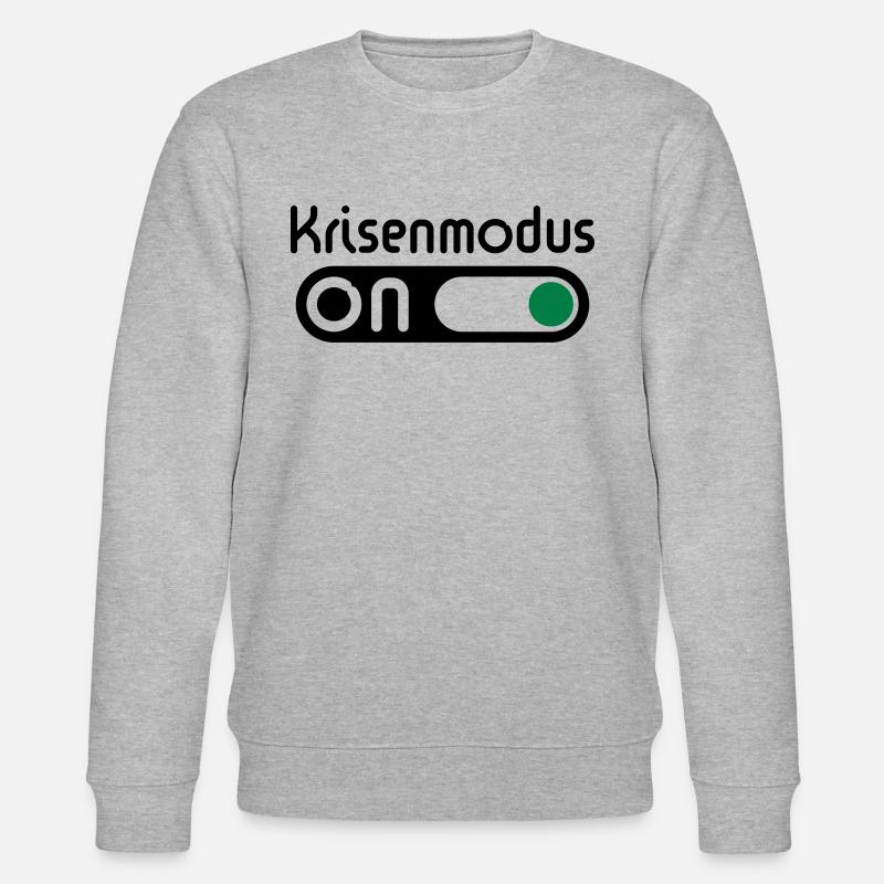 Krisenmodus On (Pos) - Stanley/Stella Unisex Bio-Sweatshirt CHANGER  - Grau meliert