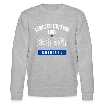 Limited Edition 100% - Sekretär - Original - Stanley/Stella Unisex Bio-Sweatshirt CHANGER  - Grau meliert - Vorne - Nik (191cm) & Marisol (170cm)