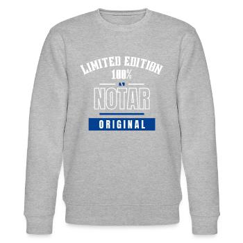 Limited Edition 100% - Notar - Original - Stanley/Stella Unisex Bio-Sweatshirt CHANGER  - Grau meliert - Vorne - Nik (191cm) & Marisol (170cm)