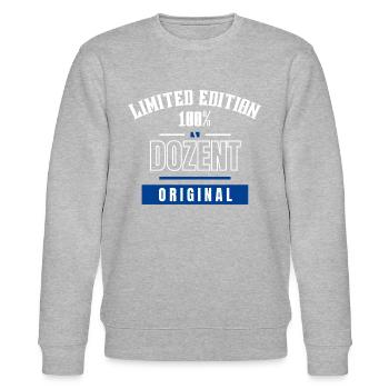 Limited Edition 100% - Dozent - Original - Stanley/Stella Unisex Bio-Sweatshirt CHANGER  - Grau meliert - Vorne - Nik (191cm) & Marisol (170cm)