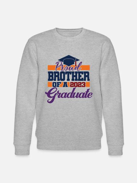 Stolzer Bruder eines Abschlussgeschenks 2023 - Stanley/Stella Unisex Bio-Sweatshirt CHANGER  - Grau meliert