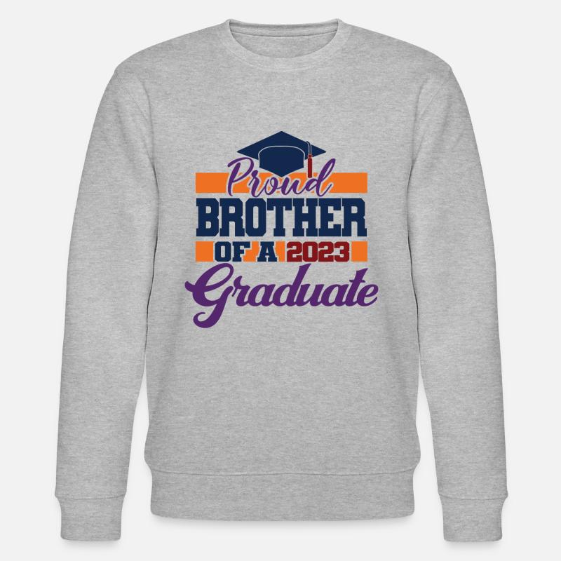 Stolzer Bruder eines Abschlussgeschenks 2023 - Stanley/Stella Unisex Bio-Sweatshirt CHANGER  - Grau meliert