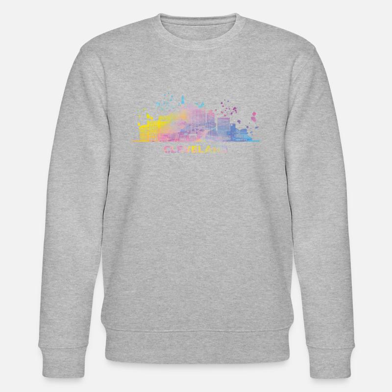 Clevelander Skyline Cleveland - Stanley/Stella Unisex Bio-Sweatshirt CHANGER  - Grau meliert