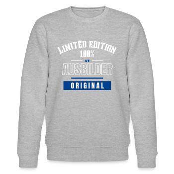 Limited Edition 100% - Trainer - Original - Stanley/Stella CHANGER Unisex Organic Sweatshirt - heather grey - Front - Nik (191cm) & Marisol (170cm)