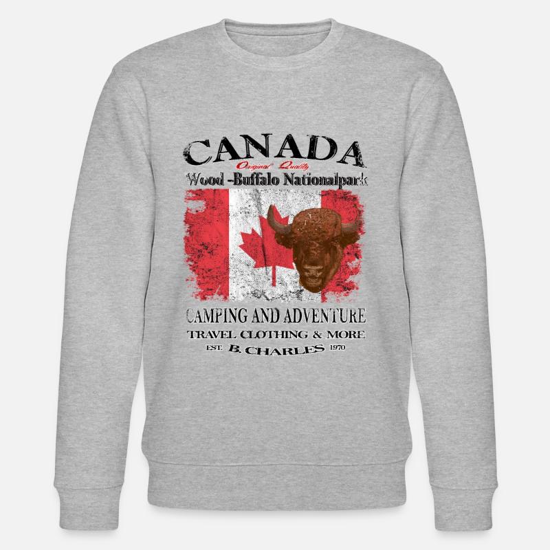 Canada, Canada, camping - Sweat bio CHANGER Stanley/Stella Unisexe - gris chiné