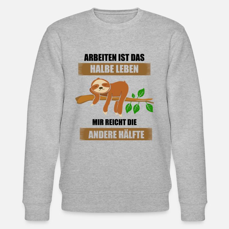 Faultier - Stanley/Stella Unisex Bio-Sweatshirt CHANGER  - Grau meliert