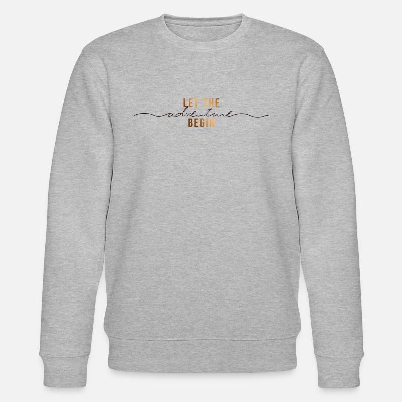 Let the Adventure begin - Stanley/Stella Unisex Bio-Sweatshirt CHANGER  - Grau meliert
