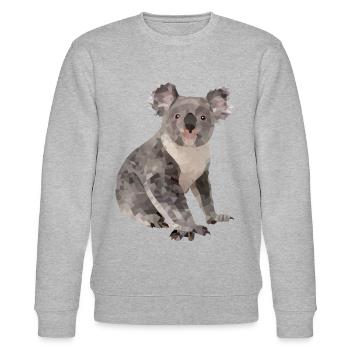 Koala - Sweat bio CHANGER Stanley/Stella Unisexe - gris chiné - Devant - Nik (191cm) & Marisol (170cm)