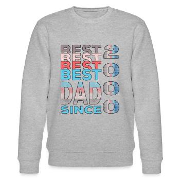 Bester Papa der Welt seit 2000 Vatertag - Stanley/Stella Unisex Bio-Sweatshirt CHANGER  - Grau meliert - Vorne - Nik (191cm) & Marisol (170cm)