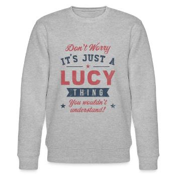 C’est un truc Lucy - Sweat bio CHANGER Stanley/Stella Unisexe - gris chiné - Devant - Nik (191cm) & Marisol (170cm)