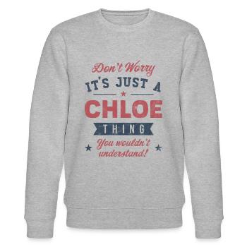Es ist eine Chloe-Sache - Stanley/Stella Unisex Bio-Sweatshirt CHANGER  - Grau meliert - Vorne - Nik (191cm) & Marisol (170cm)