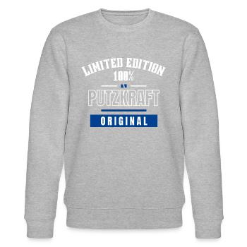 Limited Edition 100% - Cleaner - Original - Stanley/Stella CHANGER Unisex Organic Sweatshirt - heather grey - Front - Nik (191cm) & Marisol (170cm)