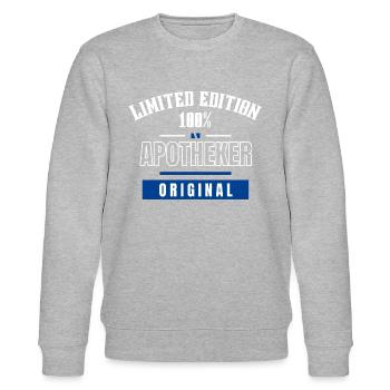 Limited Edition 100% - Pharmacist - Original - Stanley/Stella CHANGER Unisex Organic Sweatshirt - heather grey - Front - Nik (191cm) & Marisol (170cm)
