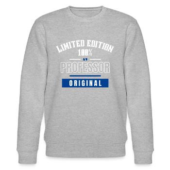 Limited Edition 100% - Professor - Original - Stanley/Stella Unisex Bio-Sweatshirt CHANGER  - Grau meliert - Vorne - Nik (191cm) & Marisol (170cm)