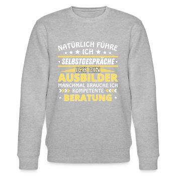 I Talk to Yourself - Instructor Edition - Stanley/Stella CHANGER Unisex Organic Sweatshirt - heather grey - Front - Nik (191cm) & Marisol (170cm)