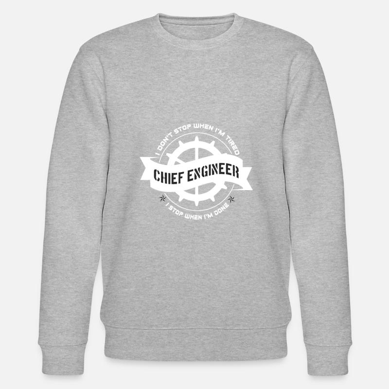 Chief Engineer Never Stop - Stanley/Stella Unisex Bio-Sweatshirt CHANGER - Grau meliert