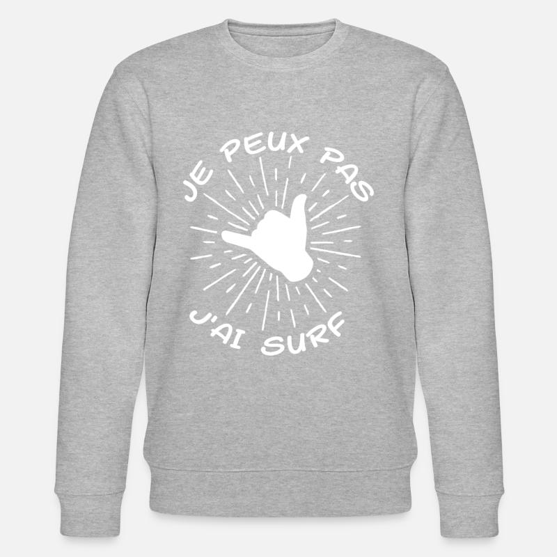 Ich kann nicht surfen - Stanley/Stella Unisex Bio-Sweatshirt CHANGER  - Grau meliert