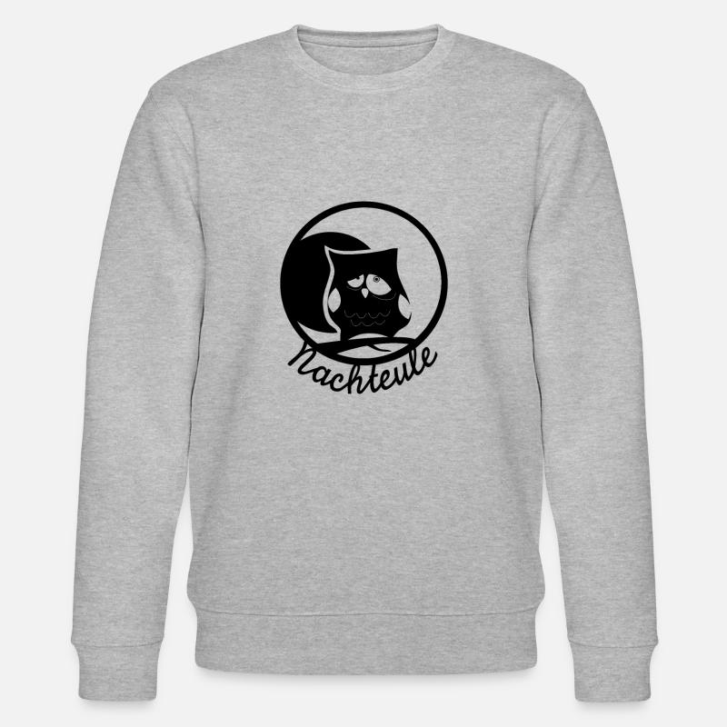 NACHTEULE (b) - Stanley/Stella Unisex Bio-Sweatshirt CHANGER  - Grau meliert