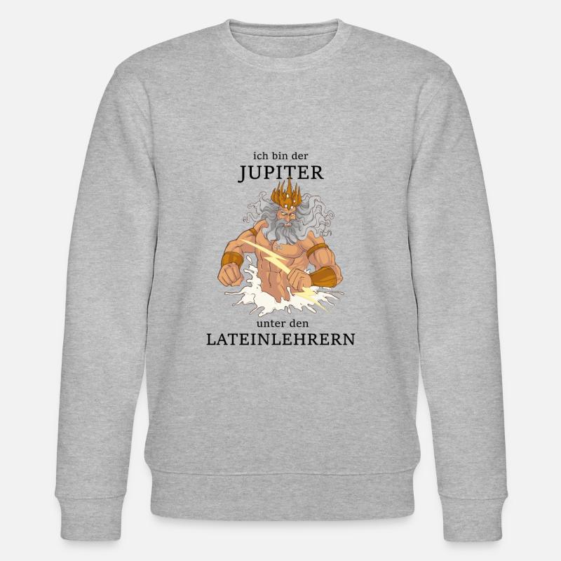 Jupiter unter den Lateinlehrern - Stanley/Stella Unisex Bio-Sweatshirt CHANGER  - Grau meliert