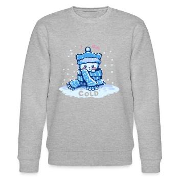 I am Cold - Stanley/Stella CHANGER Unisex Organic Sweatshirt - heather grey - Front - Nik (191cm) & Marisol (170cm)