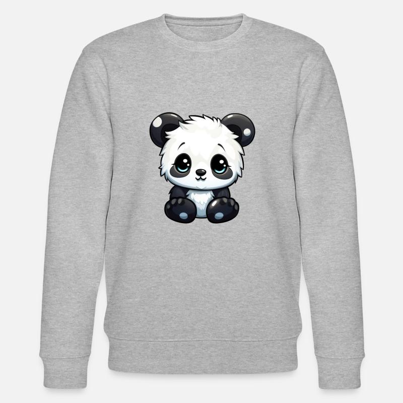 Panda mignon - Sweat bio CHANGER Stanley/Stella Unisexe - gris chiné