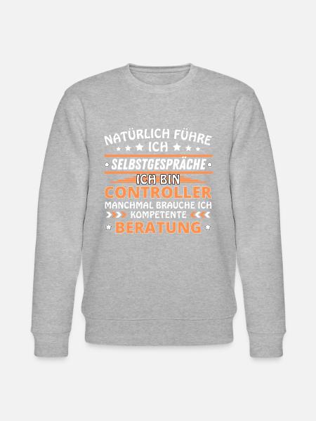 Ich führe Selbstgespräche - Controller Edition - Stanley/Stella Unisex Bio-Sweatshirt CHANGER  - Grau meliert