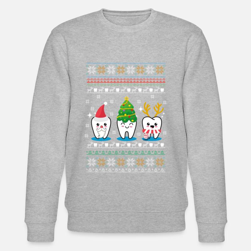 ZAHN WEIHNACHTEN - Stanley/Stella Unisex Bio-Sweatshirt CHANGER  - Grau meliert
