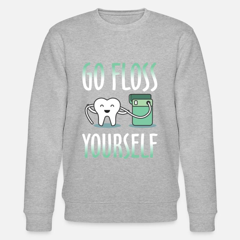 GO FLOSS SELBST - Stanley/Stella Unisex Bio-Sweatshirt CHANGER  - Grau meliert