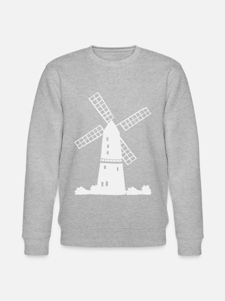 Windmill Holiday Holidays - Stanley/Stella CHANGER Unisex Organic Sweatshirt - heather grey
