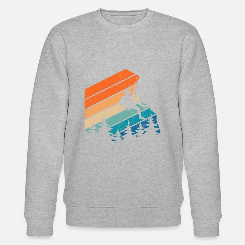 Klettern Bouldern Bergsteigen Geschenk - Stanley/Stella Unisex Bio-Sweatshirt CHANGER  - Grau meliert