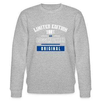 Édition limitée 100% - Pilote d'excavatrice - Original - Sweat bio CHANGER Stanley/Stella Unisexe - gris chiné - Devant - Nik (191cm) & Marisol (170cm)